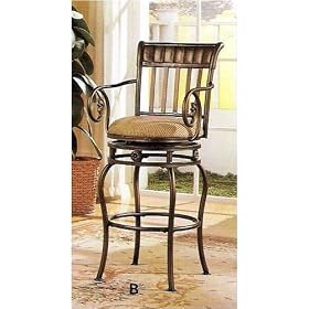 Click here to buy All new item Metal frame swivel bar stool with padded fabric seat by AMBEnterprises.com.
