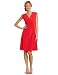 Evan Picone Women's Mj Cap Sleeve Side Casing Dress, Hibiscus, 16