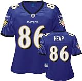 Todd Heap Purple Reebok Replica Baltimore Ravens Women's Jersey - Large