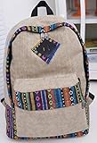 JNTworld Ethnische Leinwand Umhängetasche weiblichen koreanischen Institut für Mode-Trend Stil für Männer und Frauen Rucksack Schul, braun und grau