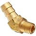 Anderson Metals Brass Hose Fitting, 45 Degree Elbow, Barb x NPT Male
