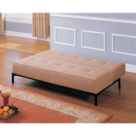 Levita Elegant Lounger Tufted Sofa Bed - Tan