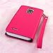MPERO FLEX FLIP Wallet Case for ZTE Warp 4G N9510 - Pink / Navy Blue