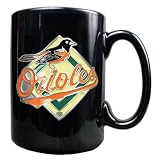 Baltimore Orioles 15-Ounce Black Ceramic Mug