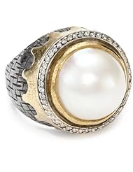 Stella Flame "Oceana" 24K Mabe Pearl Ring, Size 7