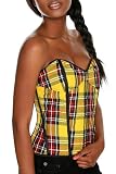 Hell Bunny Yellow Plaid Corset