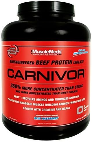MuscleMeds Carnivor Beef Protein Isolate - Blue Raspberry 4 lb by TROFP