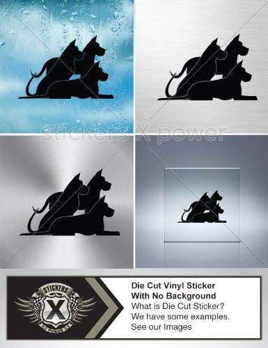 Stickers Decals Dog Car Window Wall Art Decor Garage Door Laptop Roommates Mobile Size: 4 X 2.7 Inches Black