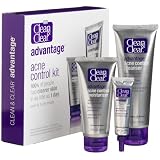 Clean&ClearAdvantageAcneControlKit,Cleanser4-OunceTube,Moisturizer2-OunceTubeandFastClearingSpotTreatment,0.5-OunceTube