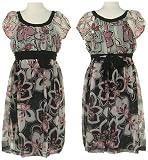 GIRLS HYPE Floral Chiffon Dress W/ Sequins