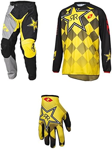 One Industries 2016 Atom Rockstar Medium Jersey, 32 Pant, Med Glove Combo