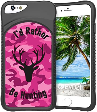 iPhone 6 6s Case by EVO21 Slim Series Deer Hunting Pink Camouflage Black