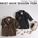 【RIRORA】キャシーが着てそうなコート [ブラック/ブラウン] 女の子・一番かわいい服・大人気アイテム・誰よりもおしゃれに・ベビーファッション (XL, ブラック)