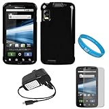 Black Durable Two Piece Protective Rubberized Crystal Hard Case Cover for A ....