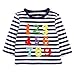 Weixinbuy Kids Baby Girls Cotton Long Sleeve Striped Crewneck T-shirt Tops