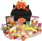 This Halloween Candy Gift Box is no trick. Treat someone special with this one of a kind gift. Includes: Bone heads Skull Candies, Pumpkin Face Gum, Gummi Tarantula, Eyes of Terror Gum, Fun Dip, Gummy Fang, Pumpkin Face Coins, Halloween Peeps, Jawbusters, Laffy Taffy, Halloween Fun Pops, Sour Pop Rocks, Pixi Stix, Shockers, Halloween Pez Dispenser, Push Pop, Pumpkin Face Suckers, Giant Smarties, Tangy Tongue, Wax Fang, Zotz, Zours, Atomic Fireballs, Bazooka, Lemonheads, Now & Laters & Sour Patch Straws. Over 2 pounds of the best 