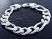 10mm Sterling Silver Figaro Link Men's Bracelet