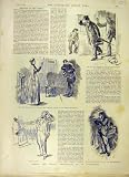 1891 Census Sketches Humour Enumerator People Cartoon