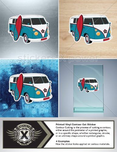 Decal Vinyl Stickers Surf Sport Extreme Car Window Wall Art Decor Doors Helmet Truck Motorcycle Note Book Mobile Laptop Glass Size: 4 X 2.8 Inches Vinyl color print