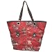 Levi Jeans Double Strap Floral Design Handbag, Red