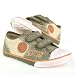 s.OLIVER KIDS, Kinder Canvas Leinen Freizeit Sneaker, Klett, khaki  grün