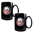 New York Islanders NHL 2pc Black Ceramic Mug Set - Primary Logo by Great American Products