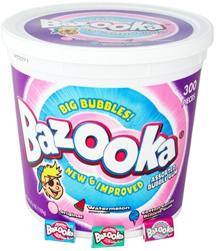 Bazooka Bubblegum Assorted [360CT Tub] by Topps