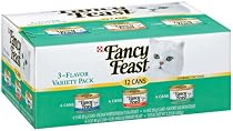 Fancy Feast Gourmet Cat Food 3-Flavor Variety Pack, 24-Count Cans