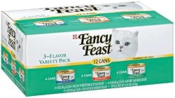 Fancy Feast Gourmet Cat Food Three Flavor Variety Pack, 12-Count Cans (Pack of 4)