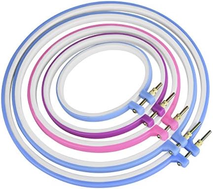 Embroidery Hoop Hand Embroidery Circle Set Cross Stitch Ring Quilting Embroidery and Cross Stitch Hoop Set by Justmysport 5PCS Multicolor