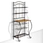 Kitchen Microwave Storage Hutch & Wine Rack