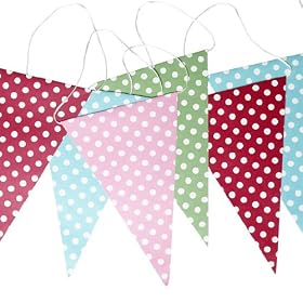Polka Dot Paper Bunting Retro Spots