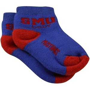 SMU Mustangs Infant Royal Blue-Crimson Team Logo Baby Socks
