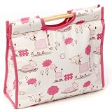 Craft Bag Pink Horses On White
