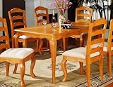Beautiful Country Style Light Oak Finish Wood Dining Table