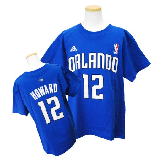 (アディダス)Adidas NBA マジック #12 ドワイト・ハワード Youth GAME TIME Tシャツ (ブルー) - Youth-L