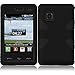 for LG 840G LG840G Dynamic Hybrid Tuff Hard Case Snap On Phone Silicone Cover Black/Black Accessory