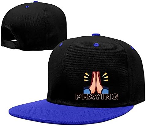 HIPOP Praying Hands Emoji Contrast Color Baseball Hats With RoyalBlue