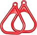 Swing Set Stuff Plastic Trapeze Rings with SSS Logo Sticker, Red