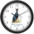 Doberman Pinscher Dog Cartoon or Comic - JP Animal Wall Clock by WatchBuddy Timepieces (Black Frame)