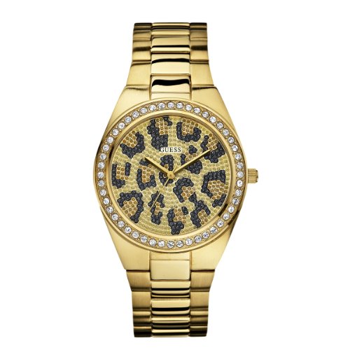 Guess Leopard Print Gold Ladies Watch – W10606L1