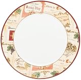 Caspari Wine Labels Set of 8 Paper Dinner Plates