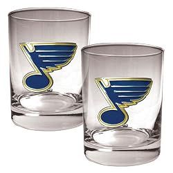 St. Louis Blues NHL 2pc Rocks Glass Set - Primary Logo by Great American Products