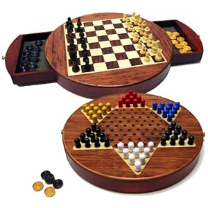 12 3-in-1 Combination Game Set - Chess, Checkers and Chinese Checkers by CHH