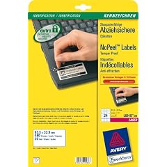 Avery Zweckform L6146-20 Sicherheits-Etiketten 63,5x33,9 mm