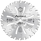 Freud TK003 5-3/8-Inch 24 Tooth ATB Trim Saw Blade with 10mm Arbor