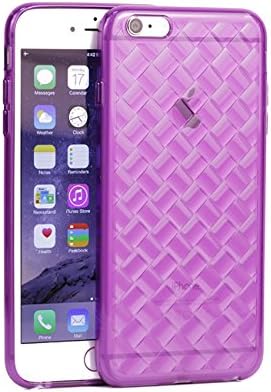iPhone 6/6s Case WaKase [Knit] Clear Transparent Luxury Shiny Sparkling Trendy Case - Crystal Purple