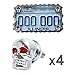 aegarage86 Universal Skull License Plate Screw Fasteners 4Pcs
