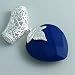 Silver Plated Lapis Lazuli Pendant Heart - Ladies Necklace Charm with September Birthstone (1.25 inch)