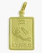 14 Karat Yellow Gold Aquarius Zodiac Pendant